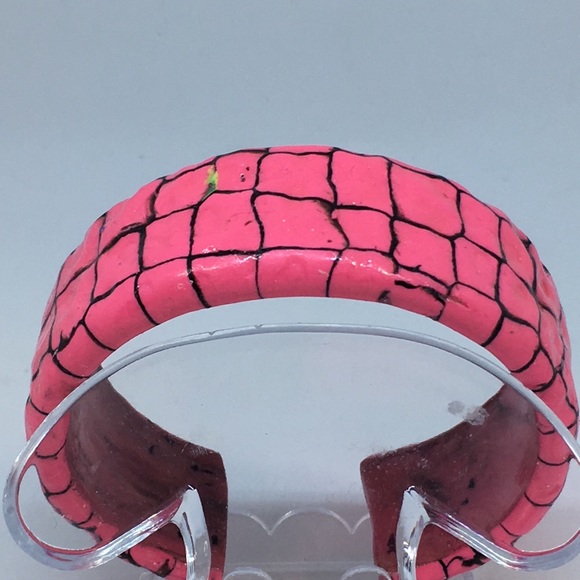 Handmade Polymer Clay Cuff Bracelet, Bangle Bracelets, - Picture 3 of 6